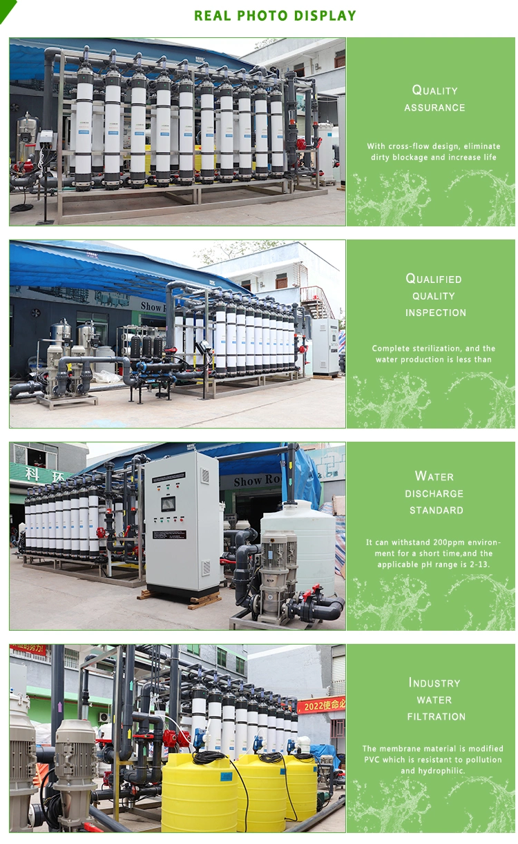 systèmes de purification d'eau de l'ultra-filtration 50m3/H (uF)
